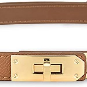 Women's Skinny Leather Belt with Adjustable Silver Turn-Lock Buckle - Ideal for Dresses, Jeans, and Coats, Black