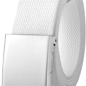 Canvas Web Belt Fully Adjustable Cut to Fit Golf Belt Flip Top Buckle
