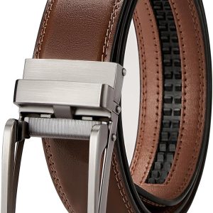Belt Men Leather Reversible Belts for Men 1 3/8" for Casual Golf Dress Pants, Two-in-One Belt Gift